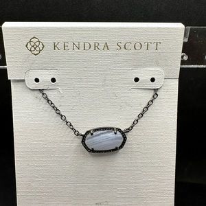 NWT Kendra Scott BLUE LACE AGATE ELISA NECKLACE